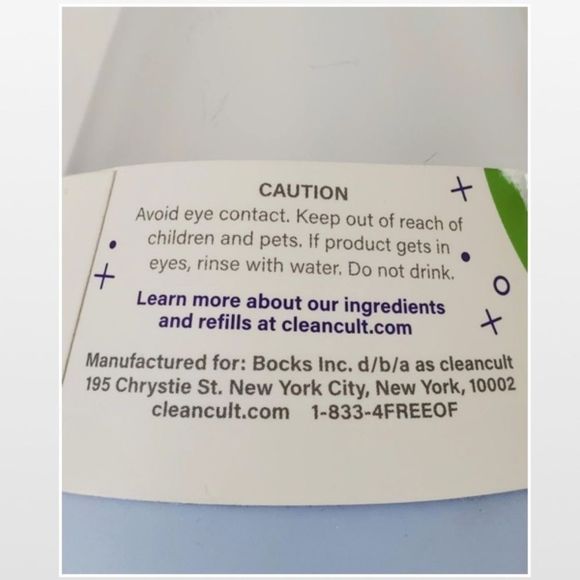 New Cleancult Soap Bottle 12oz Home Reusable Liquid Frosted Glass Blue Empty NWT - Picture 10 of 16